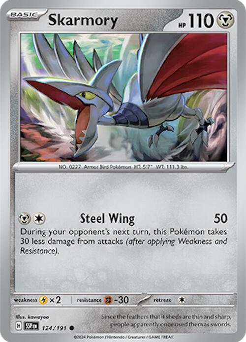 Skarmory (124/191) [Scarlet & Violet: Surging Sparks] | Gear Gaming Bentonville