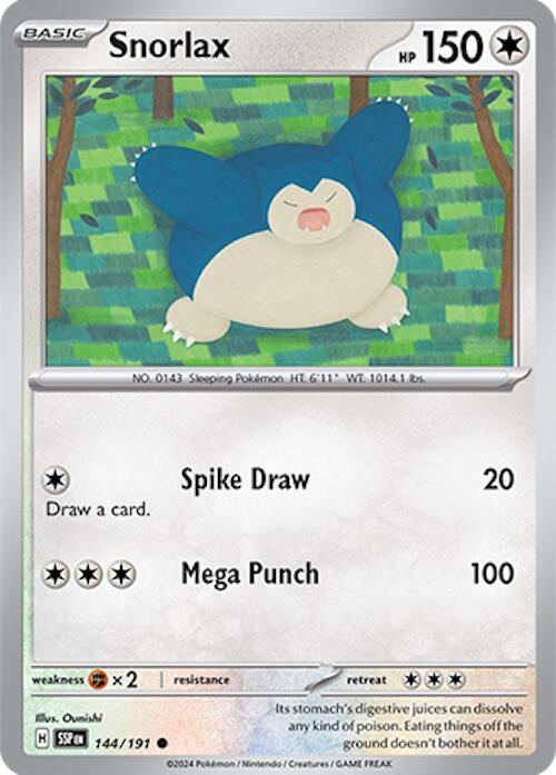 Snorlax (144/191) [Scarlet & Violet: Surging Sparks] | Gear Gaming Bentonville