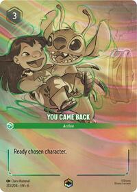 You Came Back (Enchanted) (213/204) [Azurite Sea] | Gear Gaming Bentonville