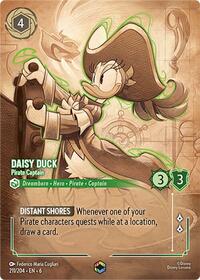 Daisy Duck - Pirate Captain (Enchanted) (211/204) [Azurite Sea] | Gear Gaming Bentonville