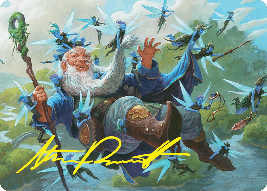 Mischievous Mystic Art Card (7/54) (Gold-Stamped Signature) [Foundations Art Series] | Gear Gaming Bentonville