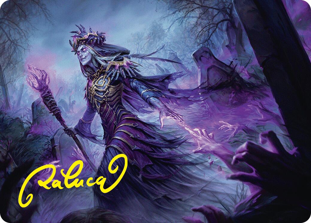 Zul Ashur, Lich Lord Art Card (10/54) (Gold-Stamped Signature) [Foundations Art Series] | Gear Gaming Bentonville