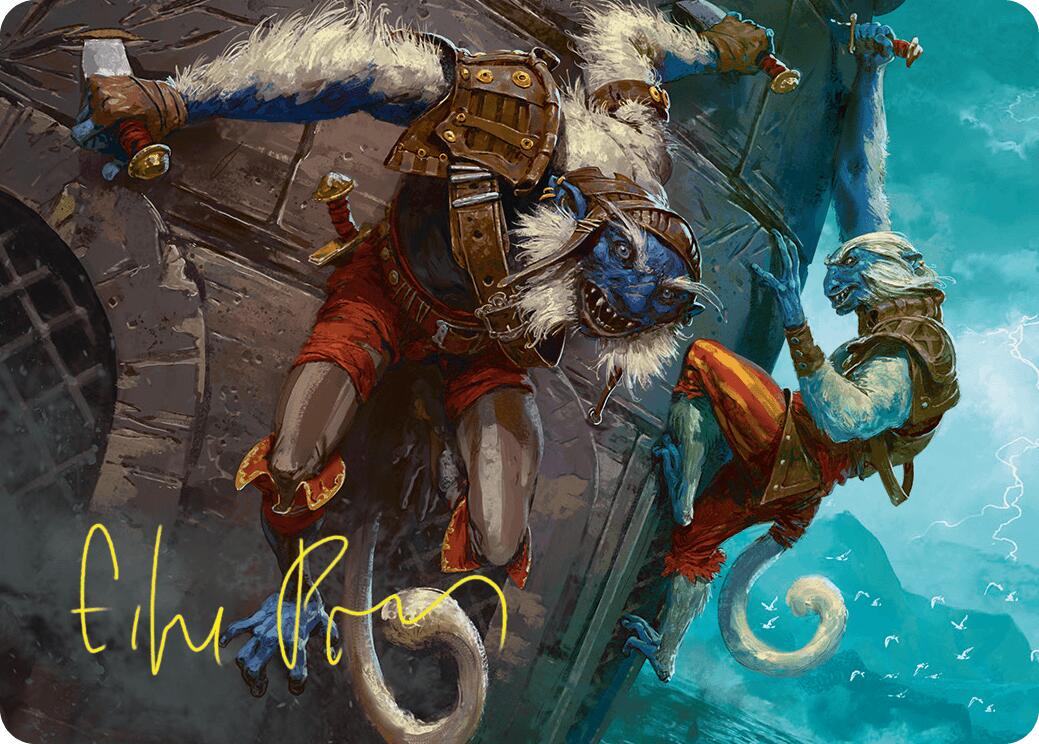 Goblin Boarders Art Card (11/54) (Gold-Stamped Signature) [Foundations Art Series] | Gear Gaming Bentonville