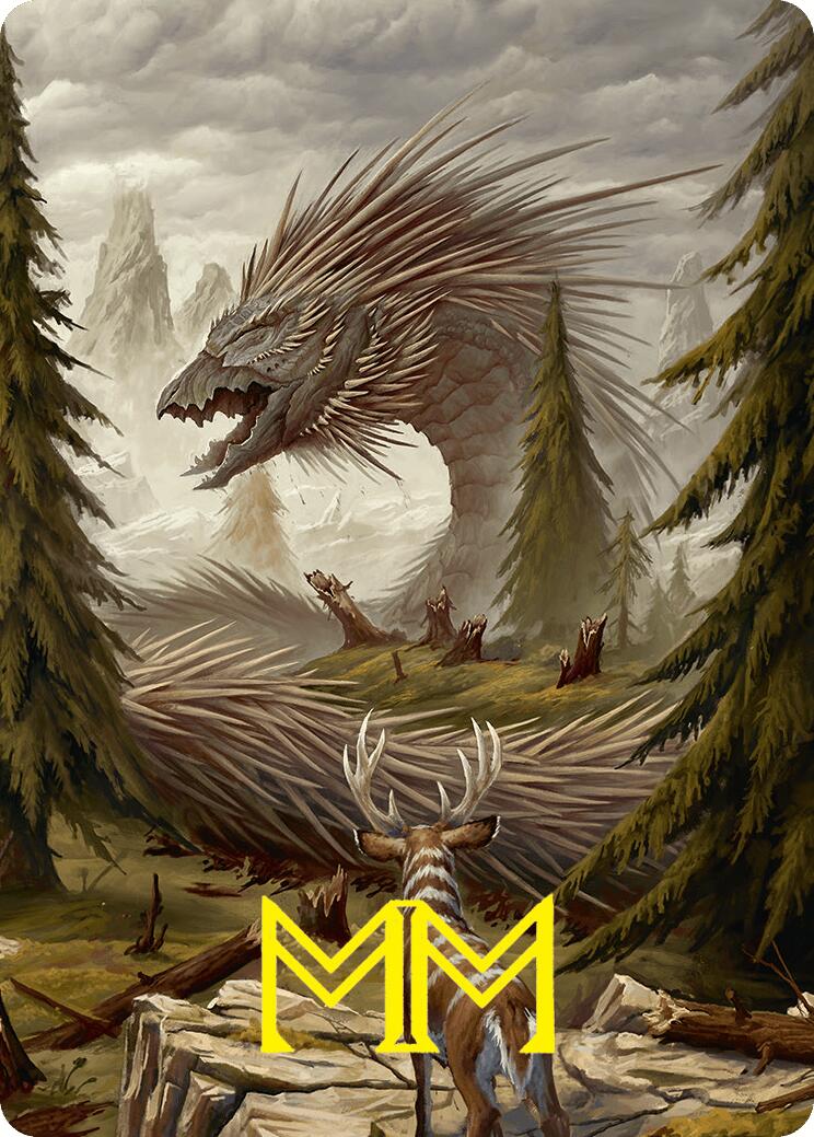 Quilled Greatwurm Art Card (44/54) (Gold-Stamped Signature) [Foundations Art Series] | Gear Gaming Bentonville