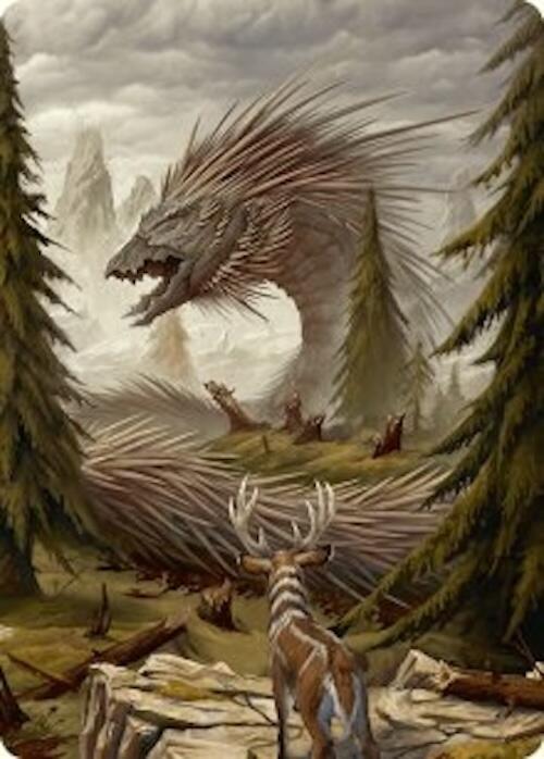 Quilled Greatwurm Art Card (44/54) [Foundations Art Series] | Gear Gaming Bentonville