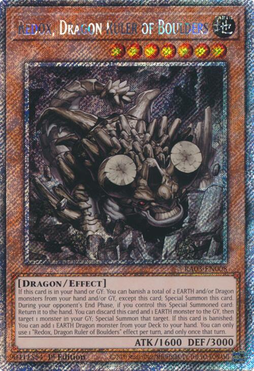 Redox, Dragon Ruler of Boulders (Platinum Secret Rare) [RA03-EN008] Platinum Secret Rare | Gear Gaming Bentonville