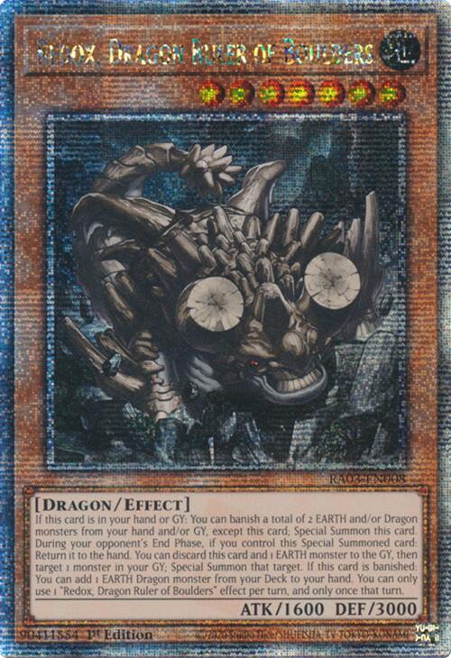 Redox, Dragon Ruler of Boulders (Quarter Century Secret Rare) [RA03-EN008] Quarter Century Secret Rare | Gear Gaming Bentonville