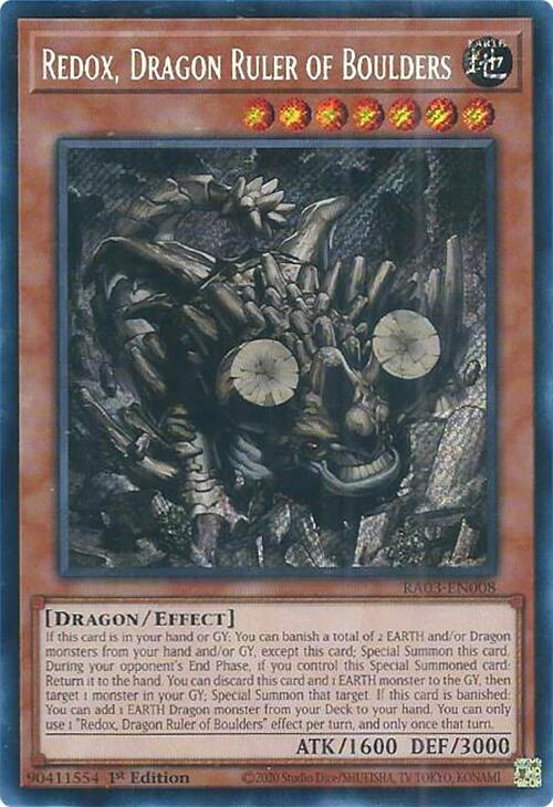 Redox, Dragon Ruler of Boulders (Secret Rare) [RA03-EN008] Secret Rare | Gear Gaming Bentonville