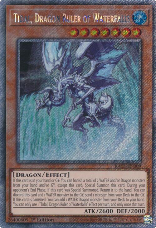 Tidal, Dragon Ruler of Waterfalls (Platinum Secret Rare) [RA03-EN009] Platinum Secret Rare | Gear Gaming Bentonville