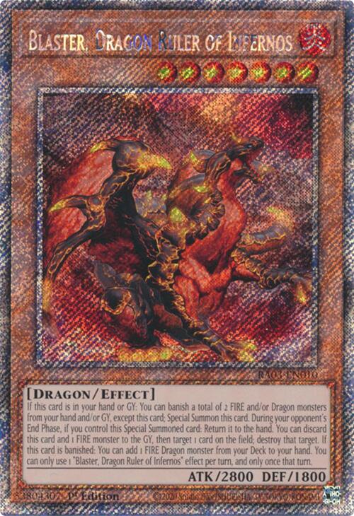 Blaster, Dragon Ruler of Infernos (Platinum Secret Rare) [RA03-EN010] Platinum Secret Rare | Gear Gaming Bentonville