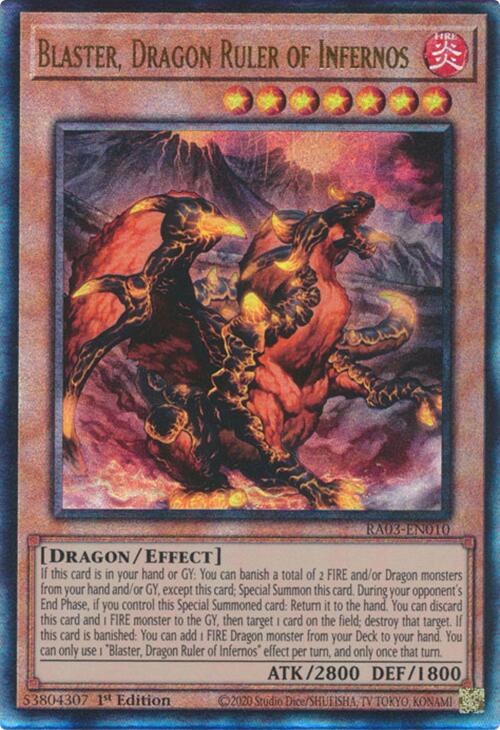 Blaster, Dragon Ruler of Infernos (UTR) [RA03-EN010] Prismatic Ultimate Rare | Gear Gaming Bentonville