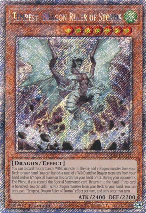 Tempest, Dragon Ruler of Storms (Platinum Secret Rare) [RA03-EN011] Platinum Secret Rare | Gear Gaming Bentonville