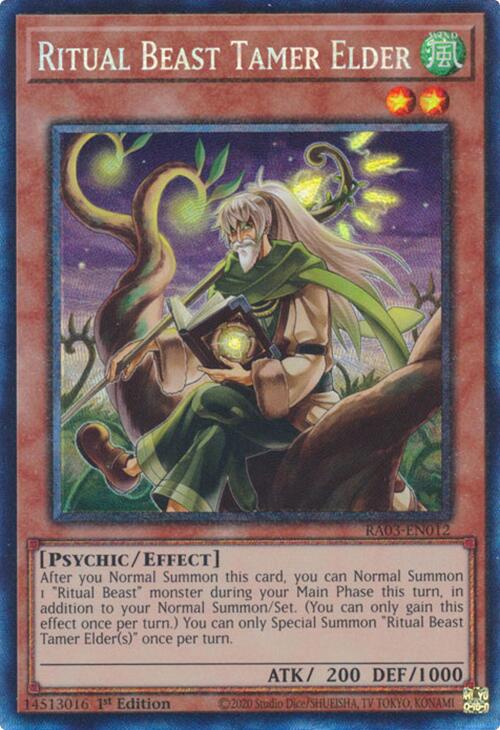 Ritual Beast Tamer Elder (CR) [RA03-EN012] Prismatic Collector's Rare | Gear Gaming Bentonville