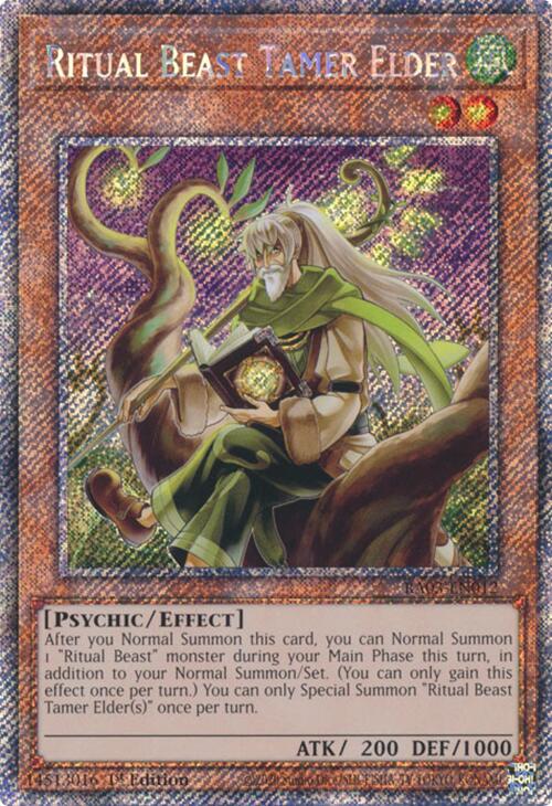 Ritual Beast Tamer Elder (Platinum Secret Rare) [RA03-EN012] Platinum Secret Rare | Gear Gaming Bentonville