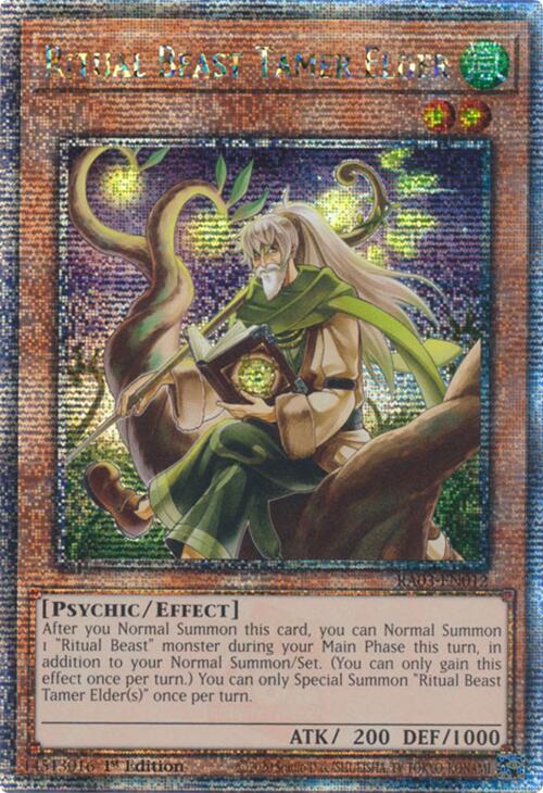 Ritual Beast Tamer Elder (Quarter Century Secret Rare) [RA03-EN012] Quarter Century Secret Rare | Gear Gaming Bentonville
