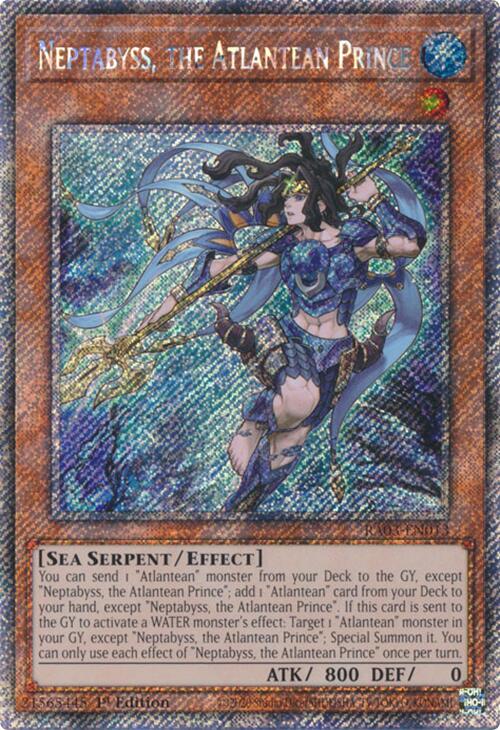 Neptabyss, the Atlantean Prince (Platinum Secret Rare) [RA03-EN013] Platinum Secret Rare | Gear Gaming Bentonville