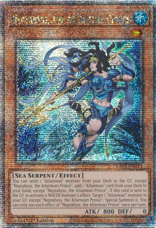 Neptabyss, the Atlantean Prince (Quarter Century Secret Rare) [RA03-EN013] Quarter Century Secret Rare | Gear Gaming Bentonville