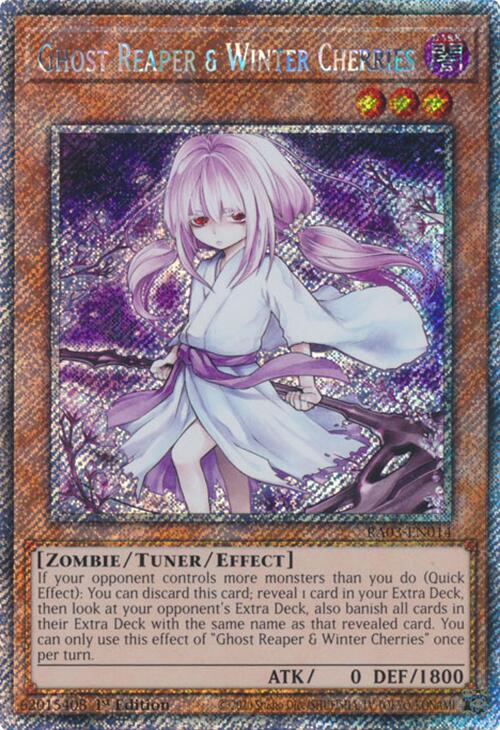Ghost Reaper & Winter Cherries (Alternate Art) (Platinum Secret Rare) [RA03-EN014] Platinum Secret Rare | Gear Gaming Bentonville