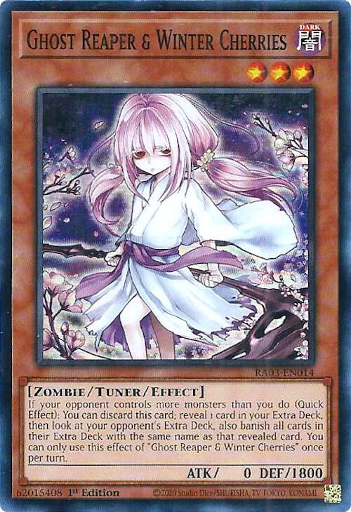 Ghost Reaper & Winter Cherries (Alternate Art) [RA03-EN014] Super Rare | Gear Gaming Bentonville