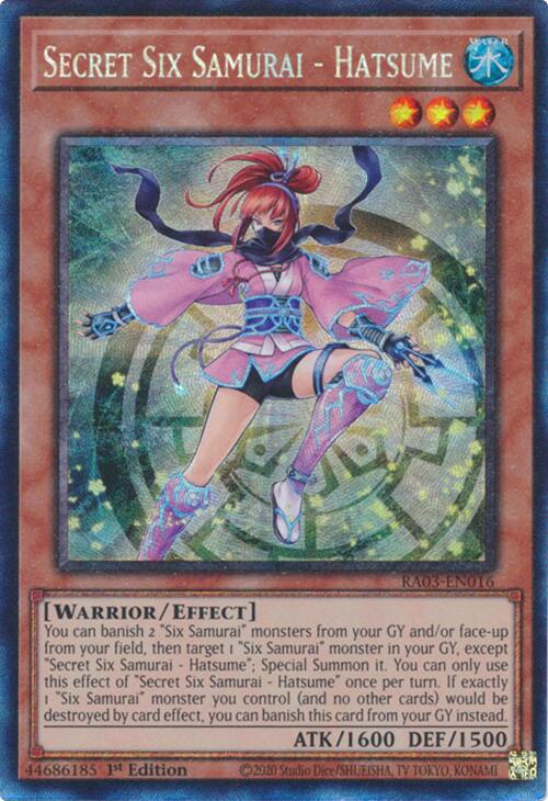 Secret Six Samurai - Hatsume (CR) [RA03-EN016] Prismatic Collector's Rare | Gear Gaming Bentonville