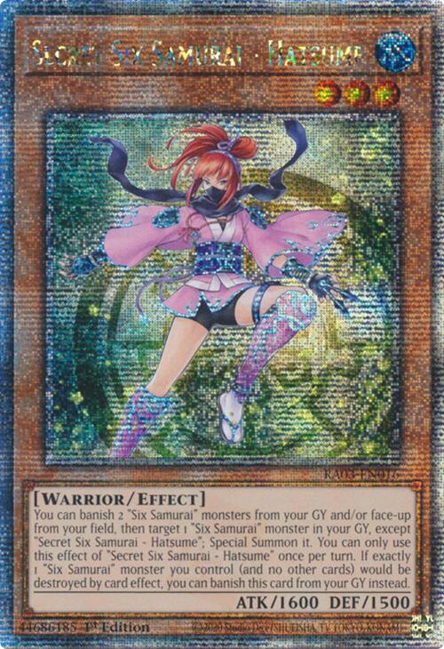 Secret Six Samurai - Hatsume (Quarter Century Secret Rare) [RA03-EN016] Quarter Century Secret Rare | Gear Gaming Bentonville