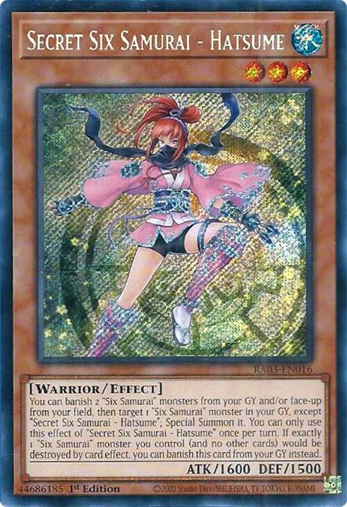 Secret Six Samurai - Hatsume (Secret Rare) [RA03-EN016] Secret Rare | Gear Gaming Bentonville