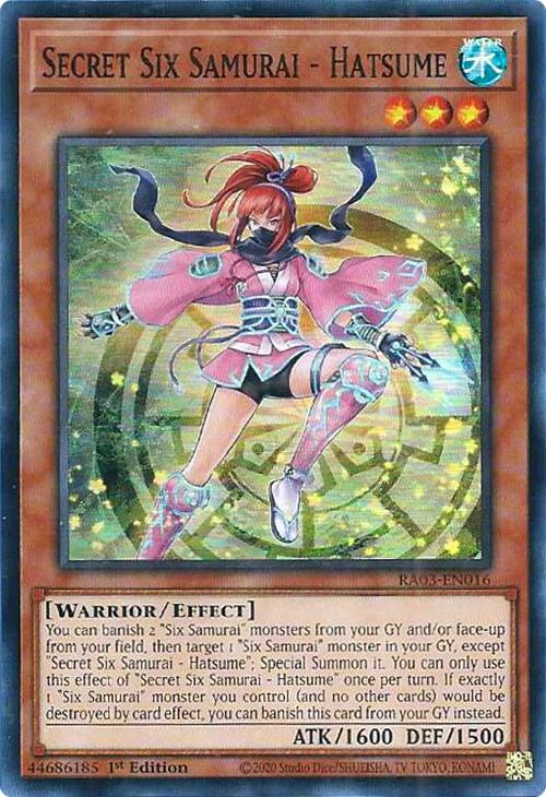 Secret Six Samurai - Hatsume [RA03-EN016] Super Rare | Gear Gaming Bentonville