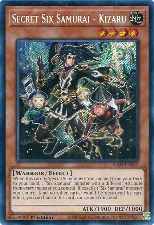 Secret Six Samurai - Kizaru (Secret Rare) [RA03-EN017] Secret Rare | Gear Gaming Bentonville