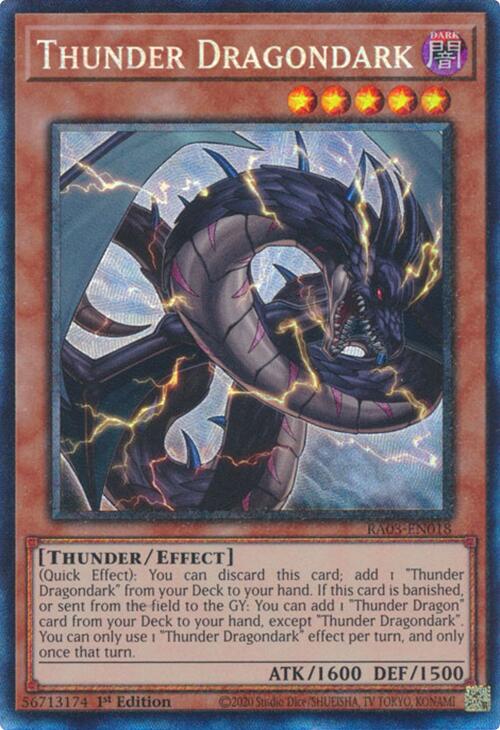 Thunder Dragondark (CR) [RA03-EN018] Prismatic Collector's Rare | Gear Gaming Bentonville