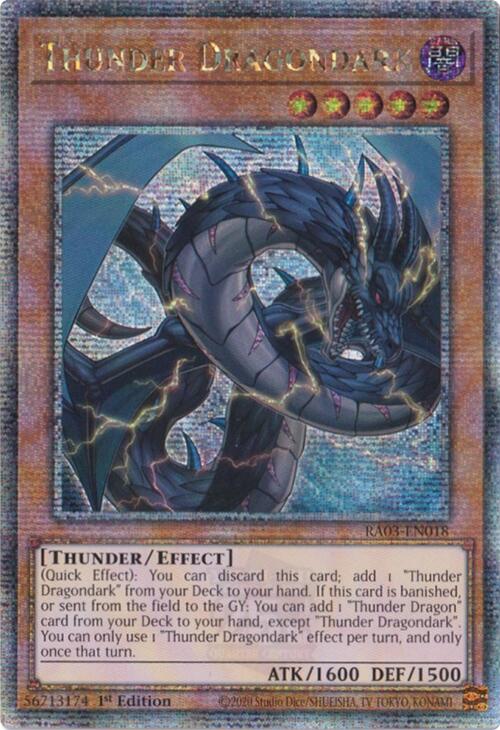 Thunder Dragondark (Quarter Century Secret Rare) [RA03-EN018] Quarter Century Secret Rare | Gear Gaming Bentonville