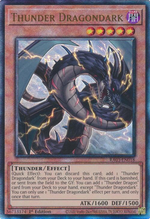 Thunder Dragondark (UTR) [RA03-EN018] Prismatic Ultimate Rare | Gear Gaming Bentonville