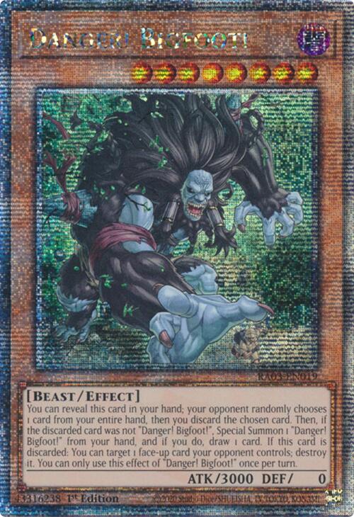 Danger! Bigfoot! (Quarter Century Secret Rare) [RA03-EN019] Quarter Century Secret Rare | Gear Gaming Bentonville