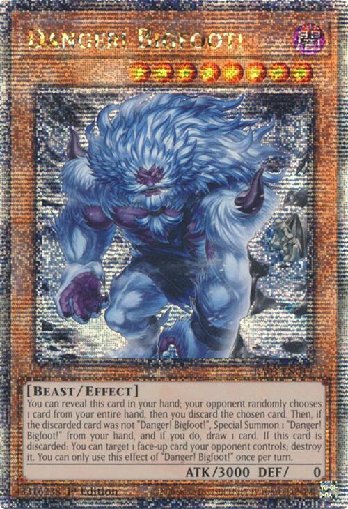 Danger! Bigfoot! (Alternate Art) (Quarter Century Secret Rare) [RA03-EN019] Quarter Century Secret Rare | Gear Gaming Bentonville