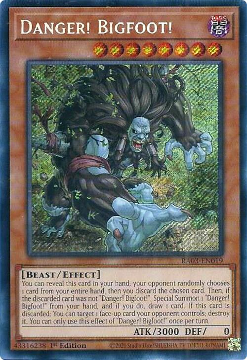 Danger! Bigfoot! (Secret Rare) [RA03-EN019] Secret Rare | Gear Gaming Bentonville