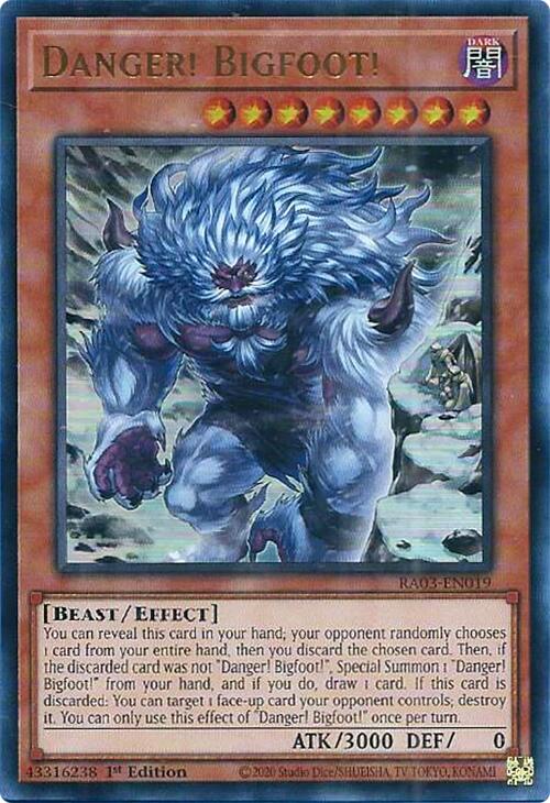 Danger! Bigfoot! (Alternate Art) (UR) [RA03-EN019] Ultra Rare | Gear Gaming Bentonville