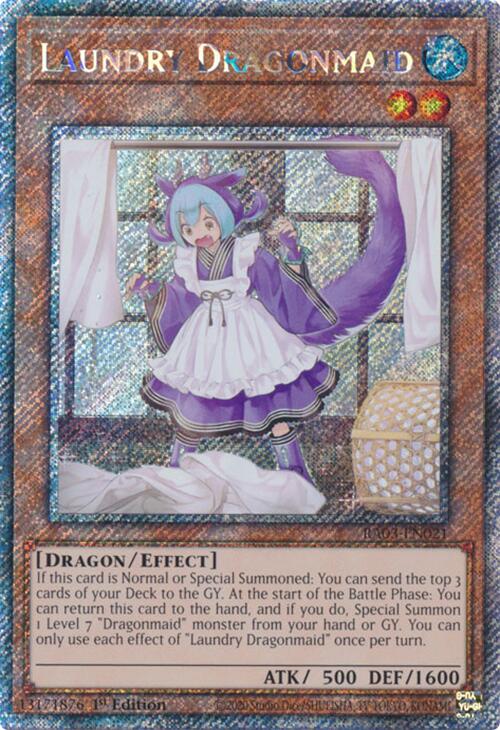 Laundry Dragonmaid (Platinum Secret Rare) [RA03-EN021] Platinum Secret Rare | Gear Gaming Bentonville