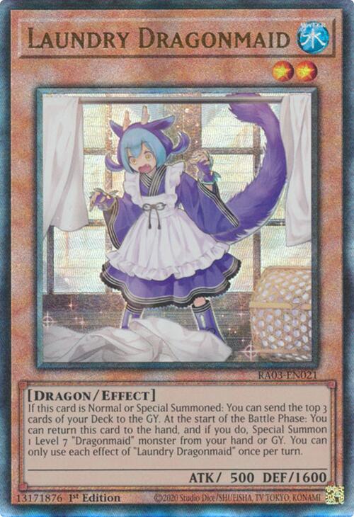 Laundry Dragonmaid (UTR) [RA03-EN021] Prismatic Ultimate Rare | Gear Gaming Bentonville