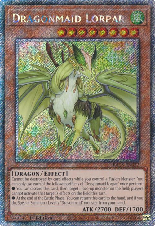 Dragonmaid Lorpar (Platinum Secret Rare) [RA03-EN022] Platinum Secret Rare | Gear Gaming Bentonville