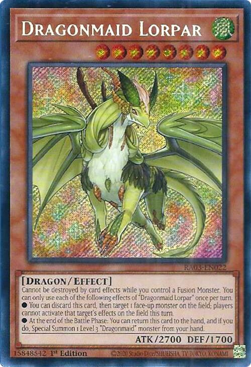 Dragonmaid Lorpar (Secret Rare) [RA03-EN022] Secret Rare | Gear Gaming Bentonville