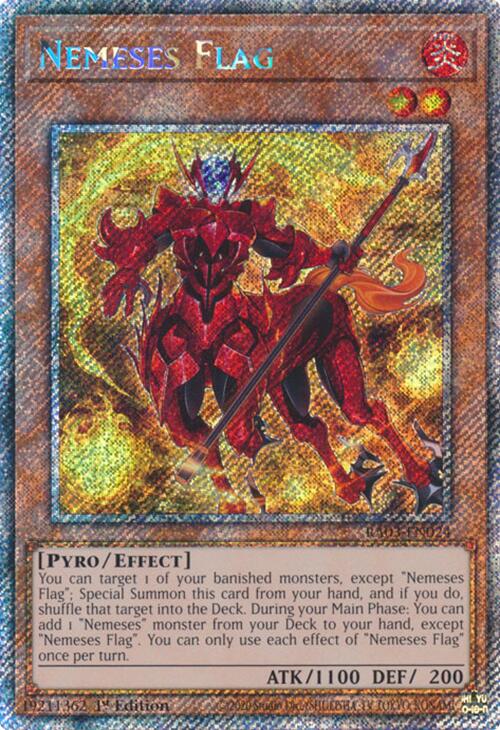 Nemeses Flag (Platinum Secret Rare) [RA03-EN024] Platinum Secret Rare | Gear Gaming Bentonville