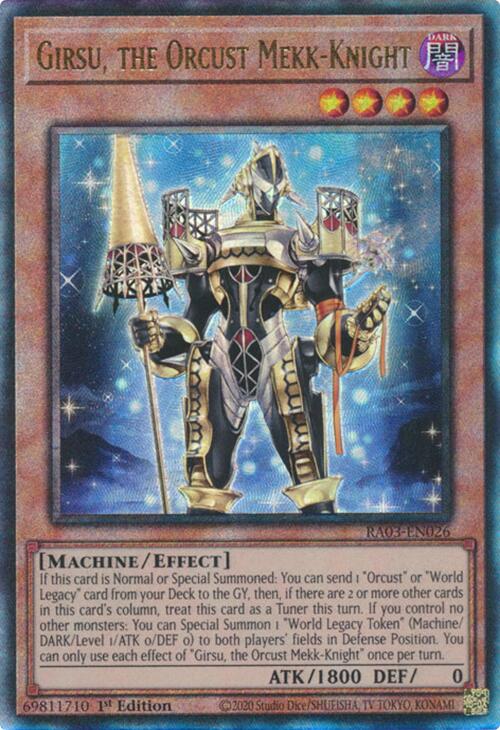 Girsu, the Orcust Mekk-Knight (UTR) [RA03-EN026] Prismatic Ultimate Rare | Gear Gaming Bentonville