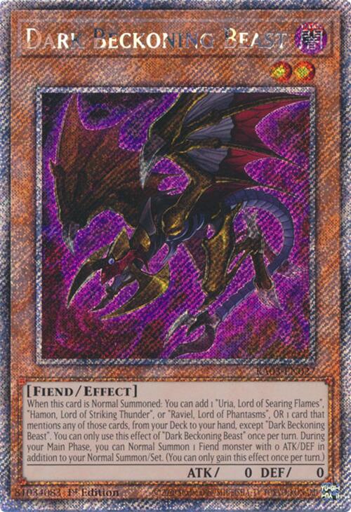 Dark Beckoning Beast (Platinum Secret Rare) [RA03-EN027] Platinum Secret Rare | Gear Gaming Bentonville