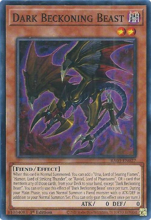 Dark Beckoning Beast [RA03-EN027] Super Rare | Gear Gaming Bentonville