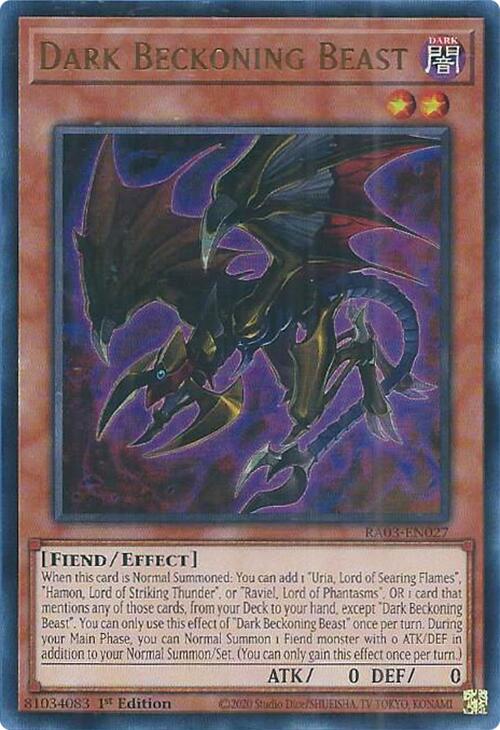 Dark Beckoning Beast (UR) [RA03-EN027] Ultra Rare | Gear Gaming Bentonville