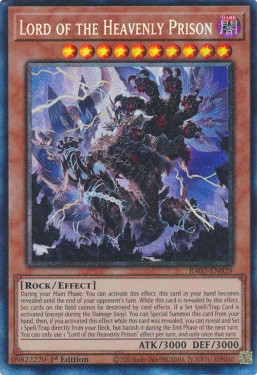 Lord of the Heavenly Prison (CR) [RA03-EN029] Prismatic Collector's Rare | Gear Gaming Bentonville
