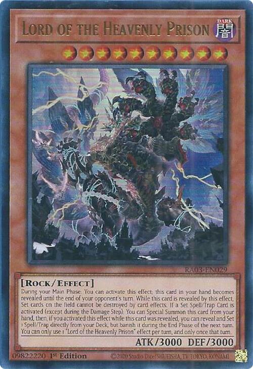 Lord of the Heavenly Prison (UR) [RA03-EN029] Ultra Rare | Gear Gaming Bentonville