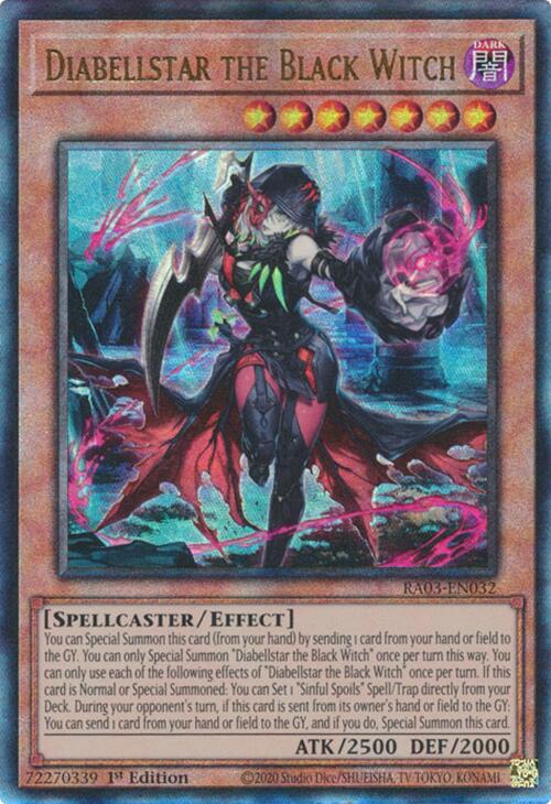 Diabellstar the Black Witch (UTR) [RA03-EN032] Prismatic Ultimate Rare | Gear Gaming Bentonville