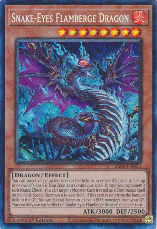 Snake-Eyes Flamberge Dragon (CR) [RA03-EN033] Prismatic Collector's Rare | Gear Gaming Bentonville