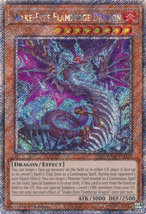 Snake-Eyes Flamberge Dragon (Platinum Secret Rare) [RA03-EN033] Platinum Secret Rare | Gear Gaming Bentonville