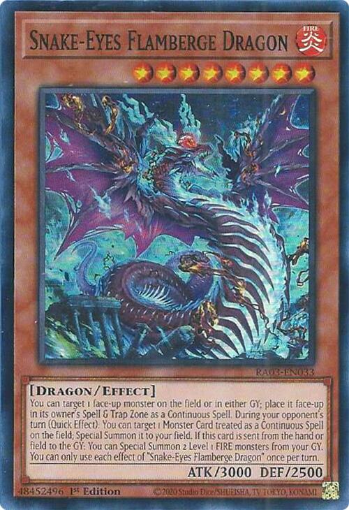 Snake-Eyes Flamberge Dragon [RA03-EN033] Super Rare | Gear Gaming Bentonville